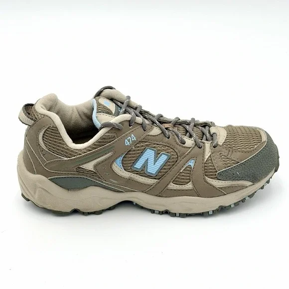 New Balance 474 All Terrain Trail Hiking Sneakers Gray Blue Womens Shoe Size 9 - Picture 1 of 8
